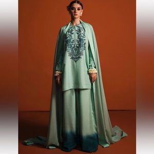 Zara ShahJahan raw silk short kurta shalwar Pakistani outfit